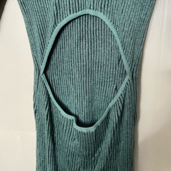 RAILS “Genesis Emerald Navy” Cotton Cashmere Ribbed Dress - Picture 6 of 10